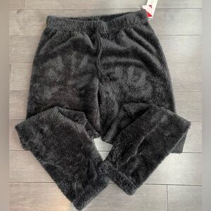 Comfy Black Fuzzy Joggers